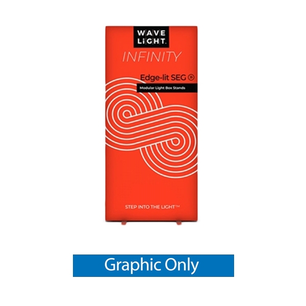 Single-sided replacement graphics for the 3ft x 6.5ft Wavelight Infinity 950M lightbox Display. These custom graphic skins use the latest dye-sublimation technology to complete your perfect display space.