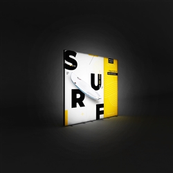 The 9ft wide x 8ft tall Wavelight Infinity 950L lightbox display creates an edgeless illuminated trade show booth that can be combined with other units to create an immersive graphic experience. This kit features backlit hardware, double-sided custom grap