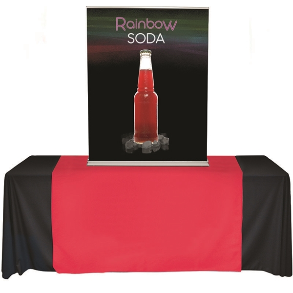 3ft x 5ft Tabletop Cascade Vinyl Retractable Banner Stand