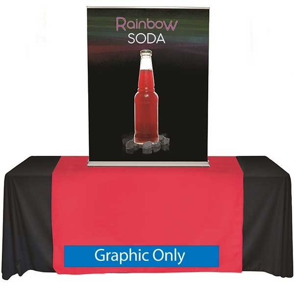 3ft x 5ft Tabletop Cascade Vinyl Retractable Banner Stand | Graphic Only