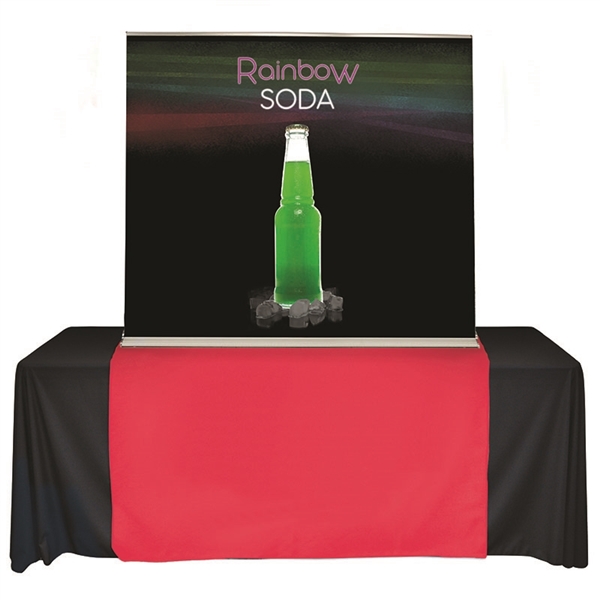 5ft x 5ft Tabletop Cascade Vinyl Retractable Banner Stand