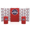 10ft x 8ft SEG Popup Display (Graphic Only). Stand out at your next trade show or event with an LED backlit display with custom printed fabric graphics.