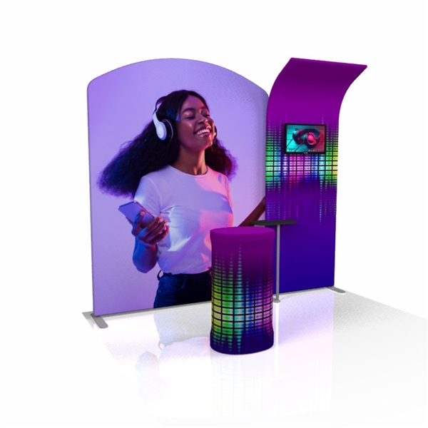 10ft x 8ft Wave Tube Modular Booth Kit - C5A6 | Single-Sided Kit