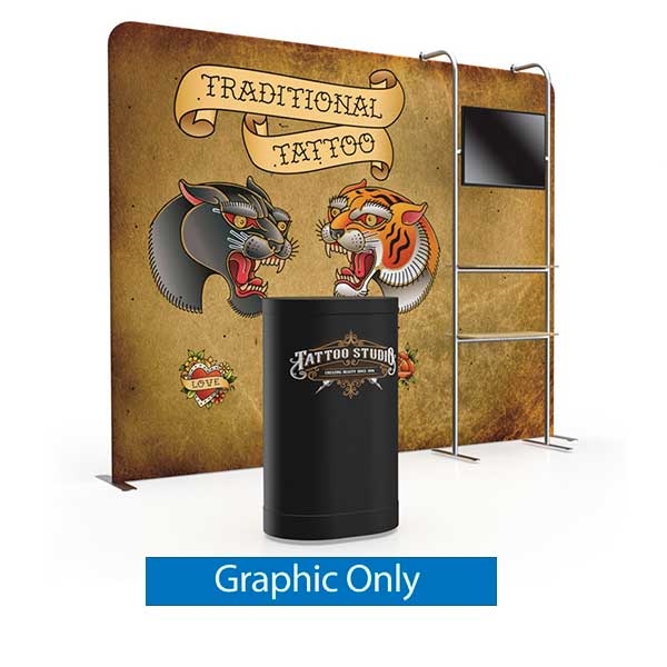 10ft x 8ft Wave Tube Modular Booth Kit - WTM10Kit -2 | Single-Sided Graphic Only