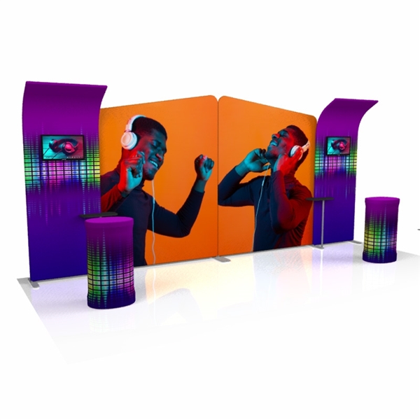 20ft x 8ft Wave Tube Modular Booth Kit - A6C4C4A6 | Double-Sided