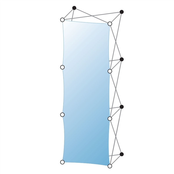 27.5in x 82.25in 3D Snap Skin K | 1x3 Flat Fabric Display | Graphic Only