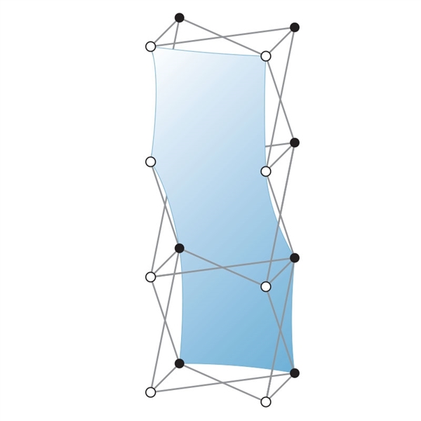 27.5in x 84.25in 3D Snap Skin M | 1x3 Bend Fabric Display | Graphic Only
