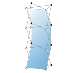 27.5in x 86.5in 3D Snap Skin N | 1x3 Double Bend Fabric Display | Graphic Only