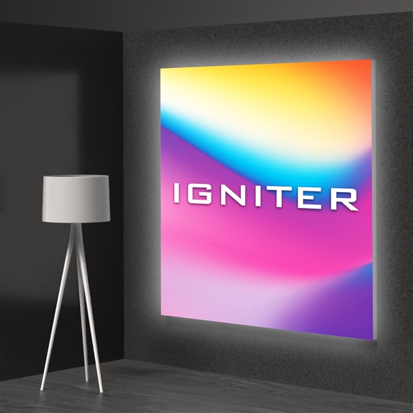 5ft x 5ft Igniter Wall Mounted Fabric Light Box Display Kit | Single-Sided Kit