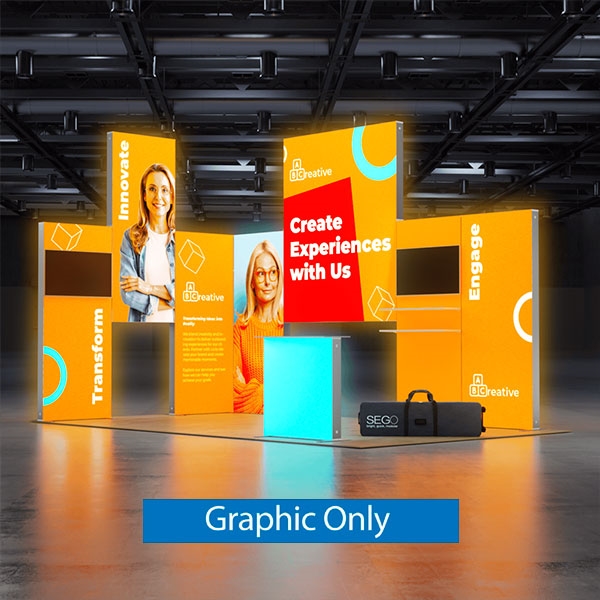 Sego8 20ft x 8ft Configuration N | Double-Sided Lightbox | Graphic Only