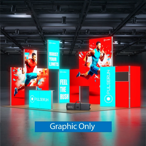 Sego8 20ft x 20ft Configuration E | Double-Sided Lightbox | Graphic Only