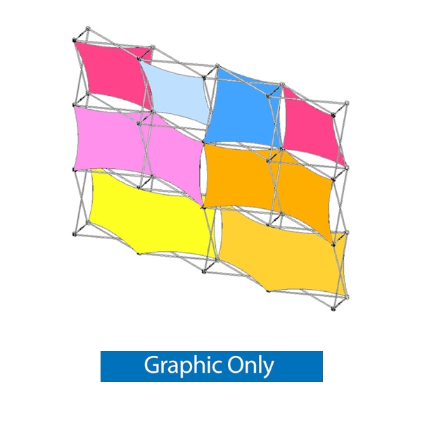 10ft (4x3) Xpressions SNAP C Trade Show Display - Replacement Graphic Only. The Xpressions series offers many of the features the exhibitors look for in a high quality display including versatility