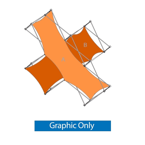 7ft 5 Quad X Xpressions SNAP C Metric Display Graphic Only. The Xpressions series offers many of the features the exhibitors look for in a high quality display including versatility