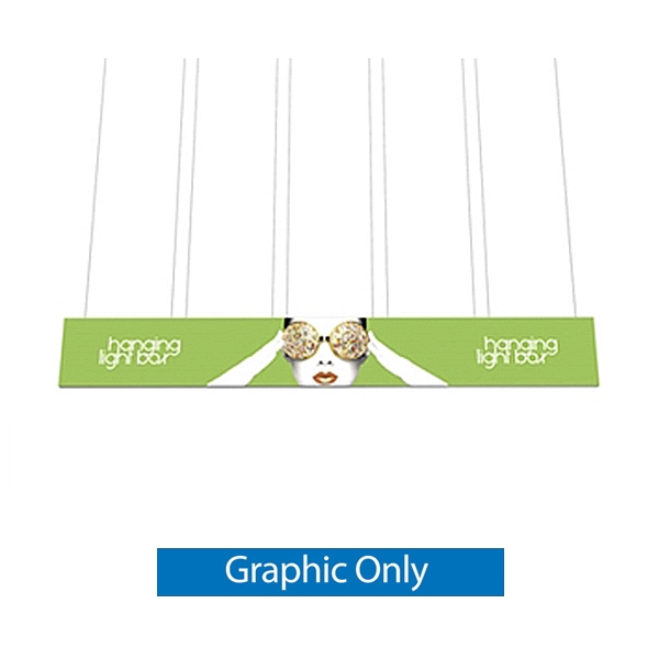 30ft x 4ft Vector Frame Hanging Light Box | Double-Sided SEG Push-Fit Fabric Replacement Graphic Only