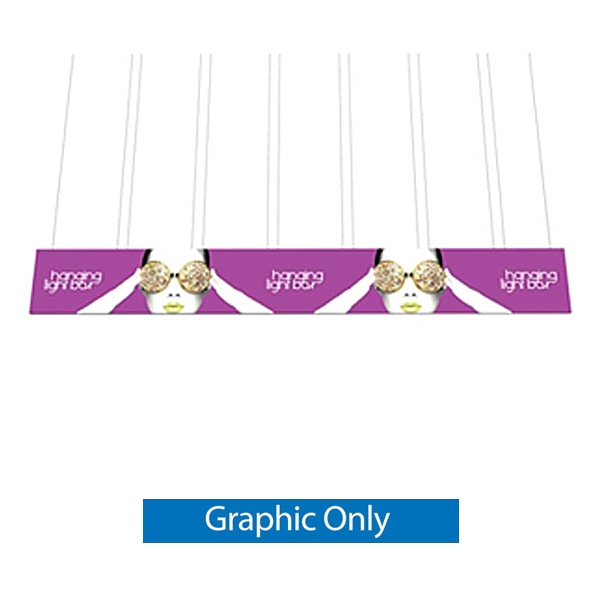 40ft x 6ft Vector Frame Hanging Light Box | Single-Sided SEG Push-Fit Fabric Replacement Graphic Only