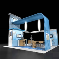 20 x 20 Custom Island Trade Show Exhibit - Display Design # 45982