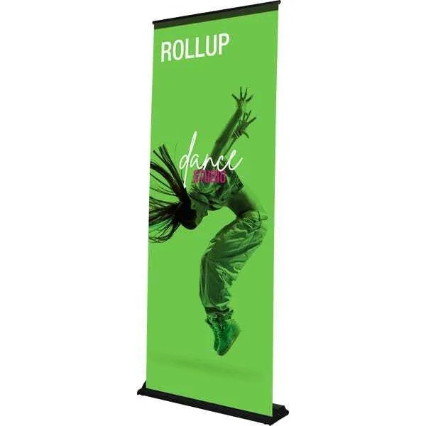 33in x 84.5in Rollup Retractable Banner Stand Display  with Vinyl Banner is the perfect addition to any trade show or event display, exhibit, booth. High quality of Retractable, Roll Up Banner Stands, Pull Up Banners single or double sided