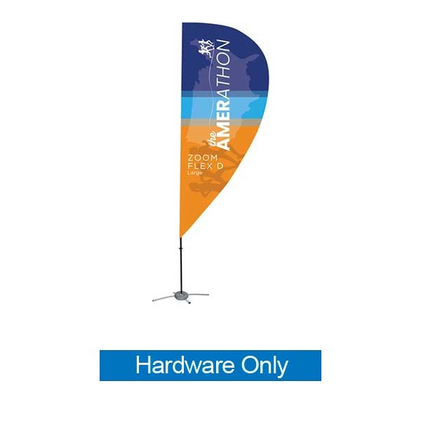 2ft x 8ft Zoom Flex D-Shaped Flag - Small | Hardware Only