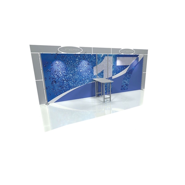 Linear 10ft x 20ft Kit 17 Trade Show Display provides the looks, style and sophistication of a custom exhibit with the ease, convenience and value that you�re looking for. The Linear range of portable exhibits is designed to ship with minimal lead time