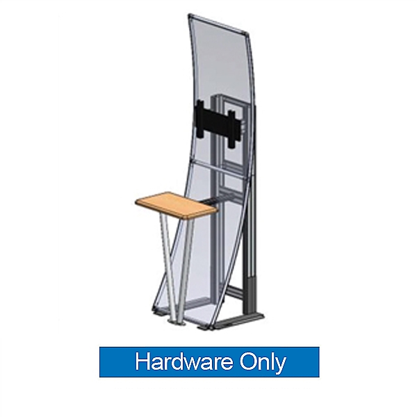 Formulate Monitor Trade Show Kiosk Kit 01 Display Hardware Only is a versatile Monitor Kiosk that doubles as a workstation! Freestanding Monitor Kiosk is a perfect accent to any trade show or event display, and is ideal for integrating digital messaging.