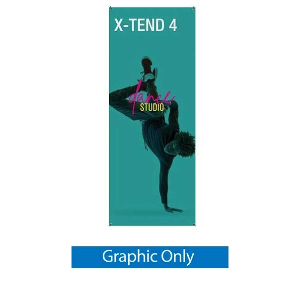3ft x 7ft X-Tend 4 Spring Back Banner Stand | Graphic Only