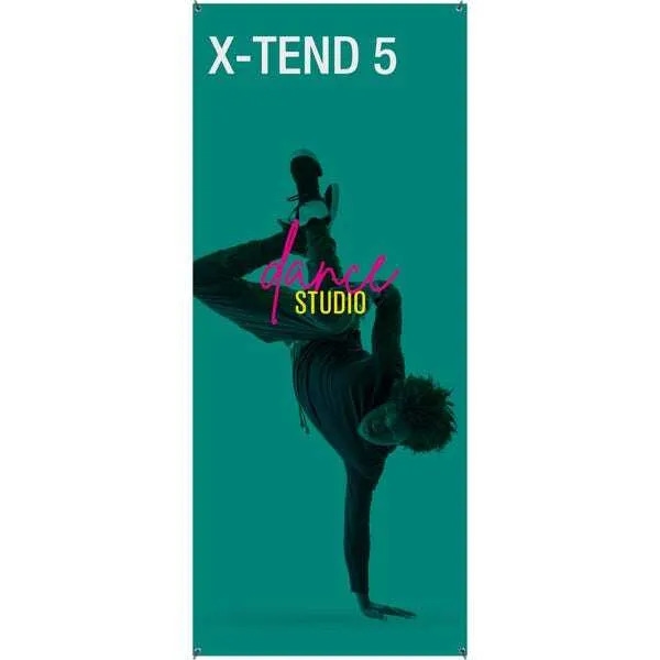 3ft x 7ft X-Tend 5 Spring Back Banner Stand | Single-Sided Kit