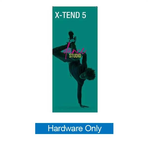 3ft x 7ft X-Tend 5 Spring Back Banner Stand | Hardware Only
