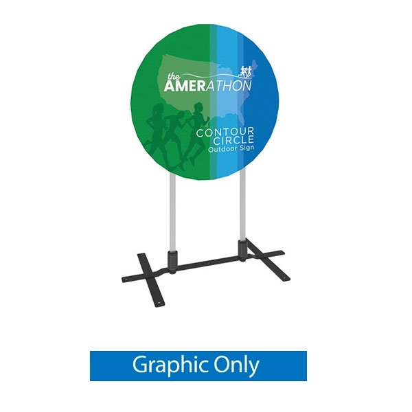 39.37in x 43in Contour Outdoor Sign Circle | Single-Sided Graphic Only