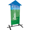 39.37in x 64.5in Contour Outdoor Sign Arrow Up | w/ Plate Base