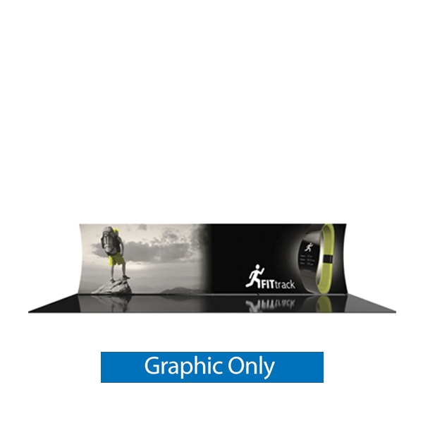 30ft Formulate Designer Series fabric display kit 04 have unique stylistic features and Vertical Curved shaped Frame. Formulate Designer Series tension fabric displays helps you achieve a dynamic and attractive look at your trade show, event