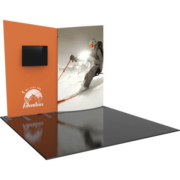 10ft Formulate Designer Series Backwall Tension Fabric Display Kit 09 offer you a quick and professional look for your trade show booth. Formulate Designer Series Backwall Displays serve as attractive and cost-effective trade show backdrops