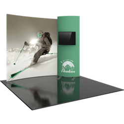 10ft Formulate Designer Series Backwall Tension Fabric Display Kit 11 offer you a quick and professional look for your trade show booth. Formulate Designer Series Backwall Displays serve as attractive and cost-effective trade show backdrops