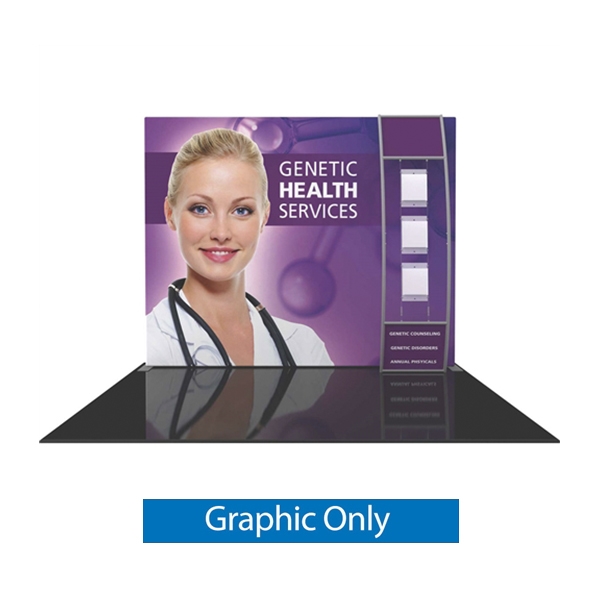 Replacement Fabric for Orbus Formulate S5 10ft Straight Fabric Display stand-off lit pockets. We offer fabric trade show banners, stretch fabric trade show booth kit, fabric tradeshow booth walls, hop up tension fabric display, showstopper exhibits