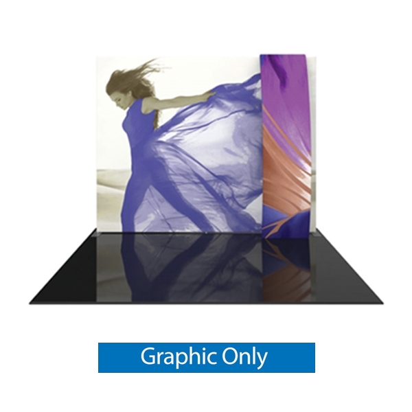 Replacement Fabric for Formulate S7 10ft Straight Backwall Display with stand-off pillowcase graphic ladder. We offer fabric tradeshow booth walls, hop up tension fabric display, showstopper exhibits, stretch display fabric, backdrop display