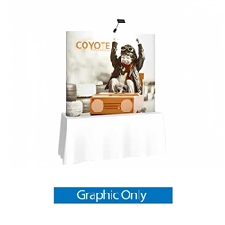 5ft x 5ft Coyote Straight Tabletop Display | Graphic Only