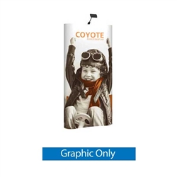 3ft x 8ft Coyote Curved Floor Display | Graphic Only