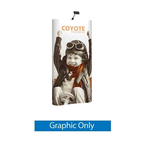 3ft x 8ft Coyote Curved Floor Display | Graphic Only