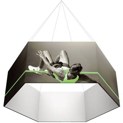 8ft x 2ft Hexagon Formulate Master Hanging Trade Show Sign | Single-Sided Display