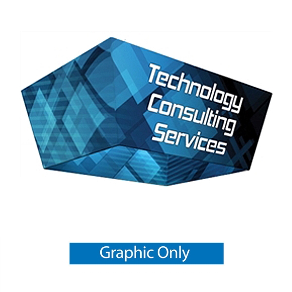 16ft x 6ft Tapered Square Formulate Master Hanging Trade Show Sign | Double-Sided Replacement Fabric Banner