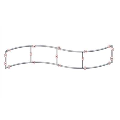 20ft x 3ft S-Curve Panel Formulate Master Hanging Trade Show Sign | Display Hardware Only