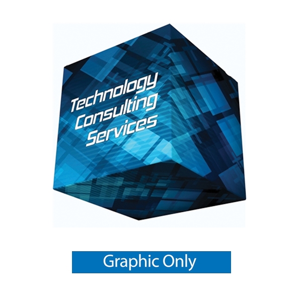 4ft x 4ft Formulate Cube Trade Show Hanging Sign Display offers a simple, 6 sided structure for your graphics and messaging from anywhere on the trade show or event floor floor. Draw in a crowd from the stunning, Master 3D Hanging Cube Shaped Structure