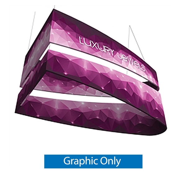 10ft x 5ft Tiered Bullet Formulate Master Hanging Trade Show Sign | Double-Sided Replacement Fabric Banner