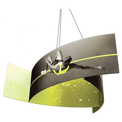 16ft x 3ft Pinwheel Formulate Master Hanging Trade Show Sign | Double-Sided Display