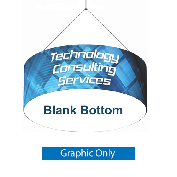 8ft x 5ft Ring Formulate Master Hanging Trade Show Sign | Replacement Fabric Banner w/ Blank Bottom