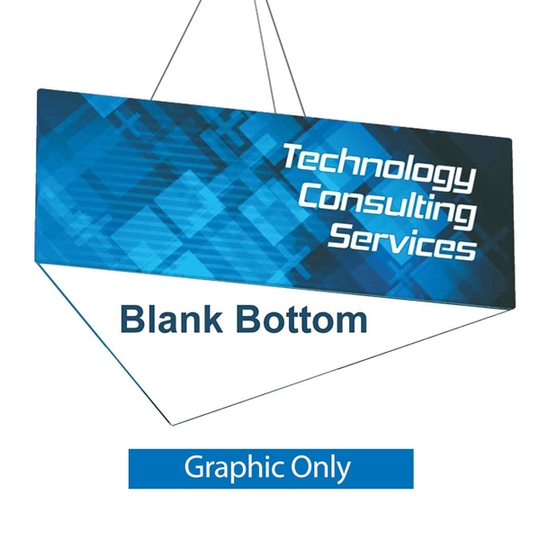 8ft x 3ft Triangle Formulate Master Hanging Trade Show Sign | Replacement Fabric Banner w/ Blank Bottom