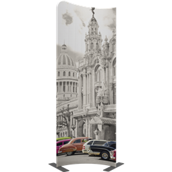 3ft x 8ft Modulate Frame Banner 03  -  is a stylish way to display media at any tradeshow, event, retail, corporate spaces. Modulate Fabric Banners feature unique angles and shapes, are portable and easy to assemble.