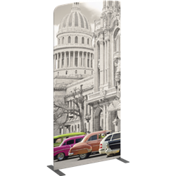 3.5ft x 7.5ft Modulate Frame Banner 11  -  is a stylish way to display media at any tradeshow, event, retail, corporate spaces. Modulate Fabric Banners feature unique angles and shapes, are portable and easy to assemble.
