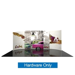 Magnetic hardware for 20ft Modulate Fabric Backwall displays. These stylish exhibits are a great way to display your branding at any tradeshow, event, retail, corporate spaces or expo.  Portable & easy to assemble.