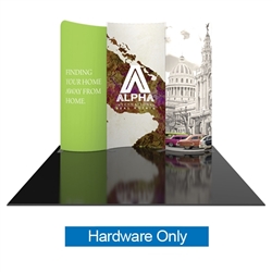 Magnetic hardware for 10ft Modulate Fabric Backwall displays. These stylish exhibits are a great way to display your branding at any tradeshow, event, retail, corporate spaces or expo.  Portable & easy to assemble.