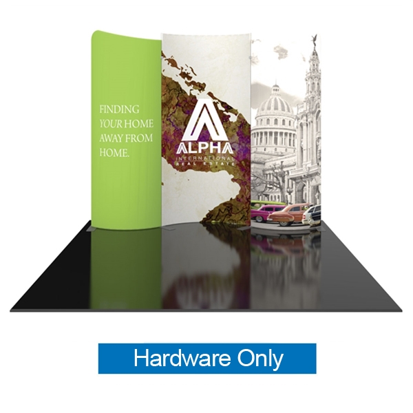 Magnetic hardware for 10ft Modulate Fabric Backwall displays. These stylish exhibits are a great way to display your branding at any tradeshow, event, retail, corporate spaces or expo.  Portable & easy to assemble.